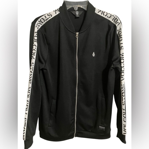 VOLCOM Stone Album Full-Zip Black Track
Jacket Sleeve Logo Lettering Men’s Small - Picture 1 of 10